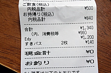 すき家「シーザーレタス牛丼」など2019年5月15日レシート