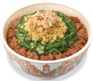 すき家「生姜めかぶオクラ牛丼」