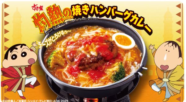 すき家「灼熱の焼きハンバーグカレー」イメージ